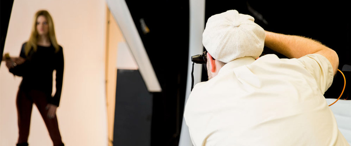 A photo shoot with someone modeling one of our costumes