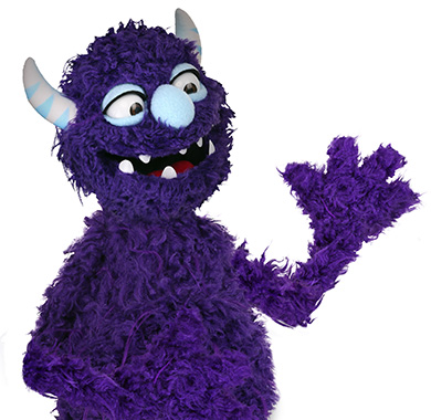 Monster waving hello